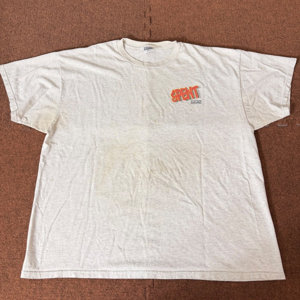 Vintage Big Ball Sports BBS Spent T Shirt Mens 2XL Gray Made in USA‎ Graphic Tee